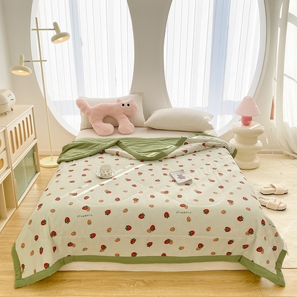 91家纺网 家纺一手货源 找家纺 （总）金麦 2024新款A类有氧提花泡泡棉夏被