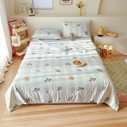 木堇家居 2024新款10%大豆纤维针织棉夏被 宇航家