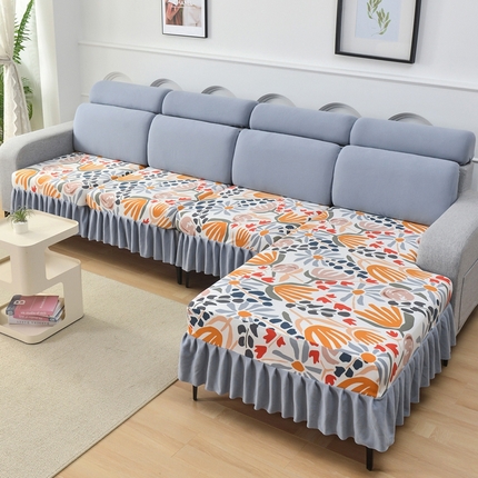 千彤沙发垫 2024新款裙边款-高精密雪尼尔沙发垫 欢乐之旅-组合2