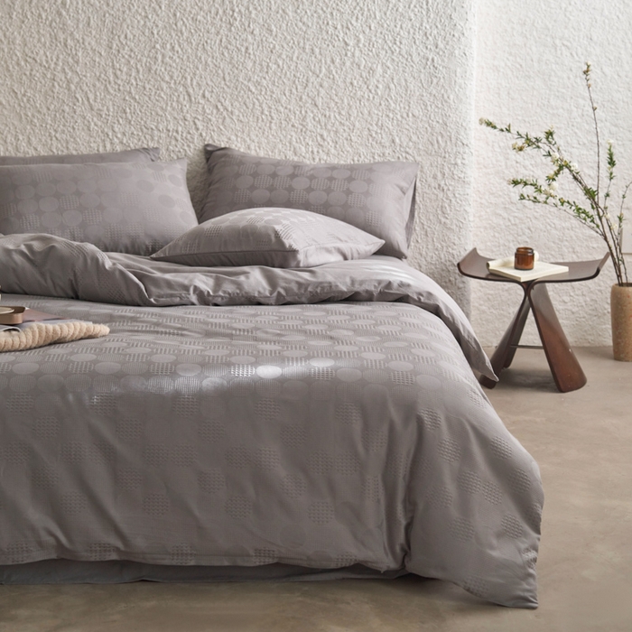 91家纺网 家纺一手货源 找家纺 AB家纺 2024新款全棉华夫格四件套 茗萫-陨石灰