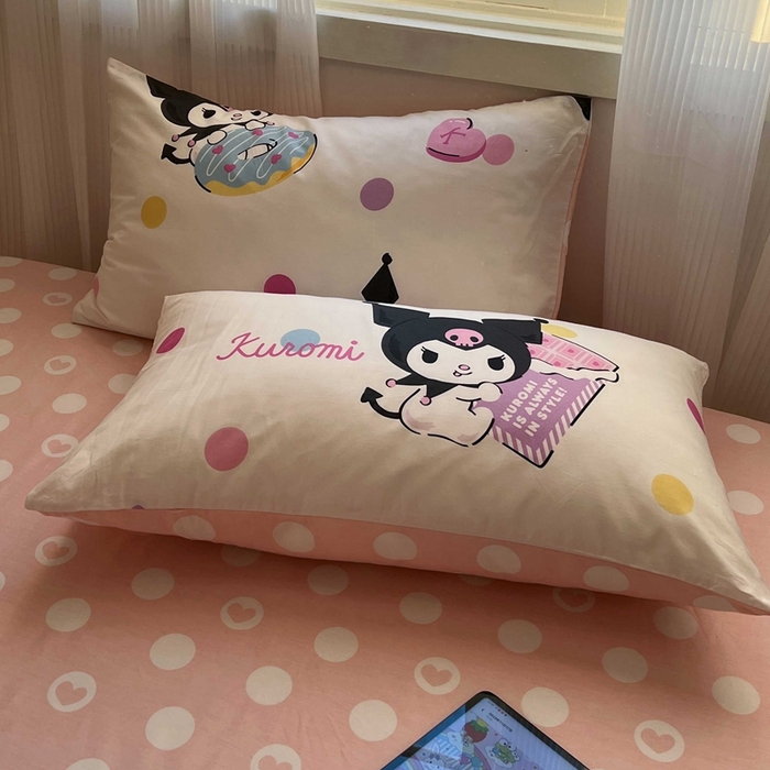 91家纺网 家纺一手货源 找家纺 星座家纺 2025新款40s全棉卡通印花四件套 甜心库洛米