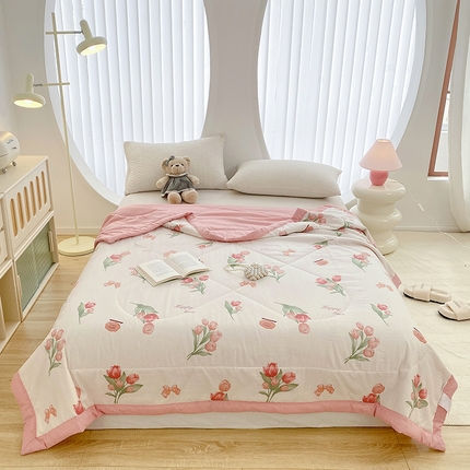 金麦 2024新款A类有氧提花泡泡棉夏被 倾心