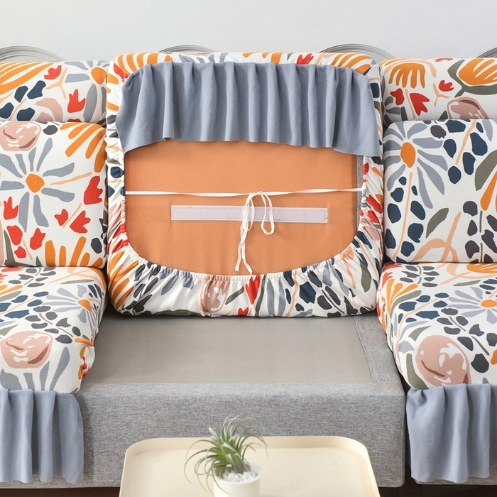 91家纺网 家纺一手货源 找家纺 （总）千彤沙发垫 2024新款裙边款-高精密雪尼尔沙发垫