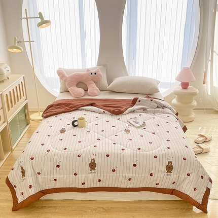 91家纺网 家纺一手货源 找家纺 （总）金麦 2024新款A类有氧提花泡泡棉夏被