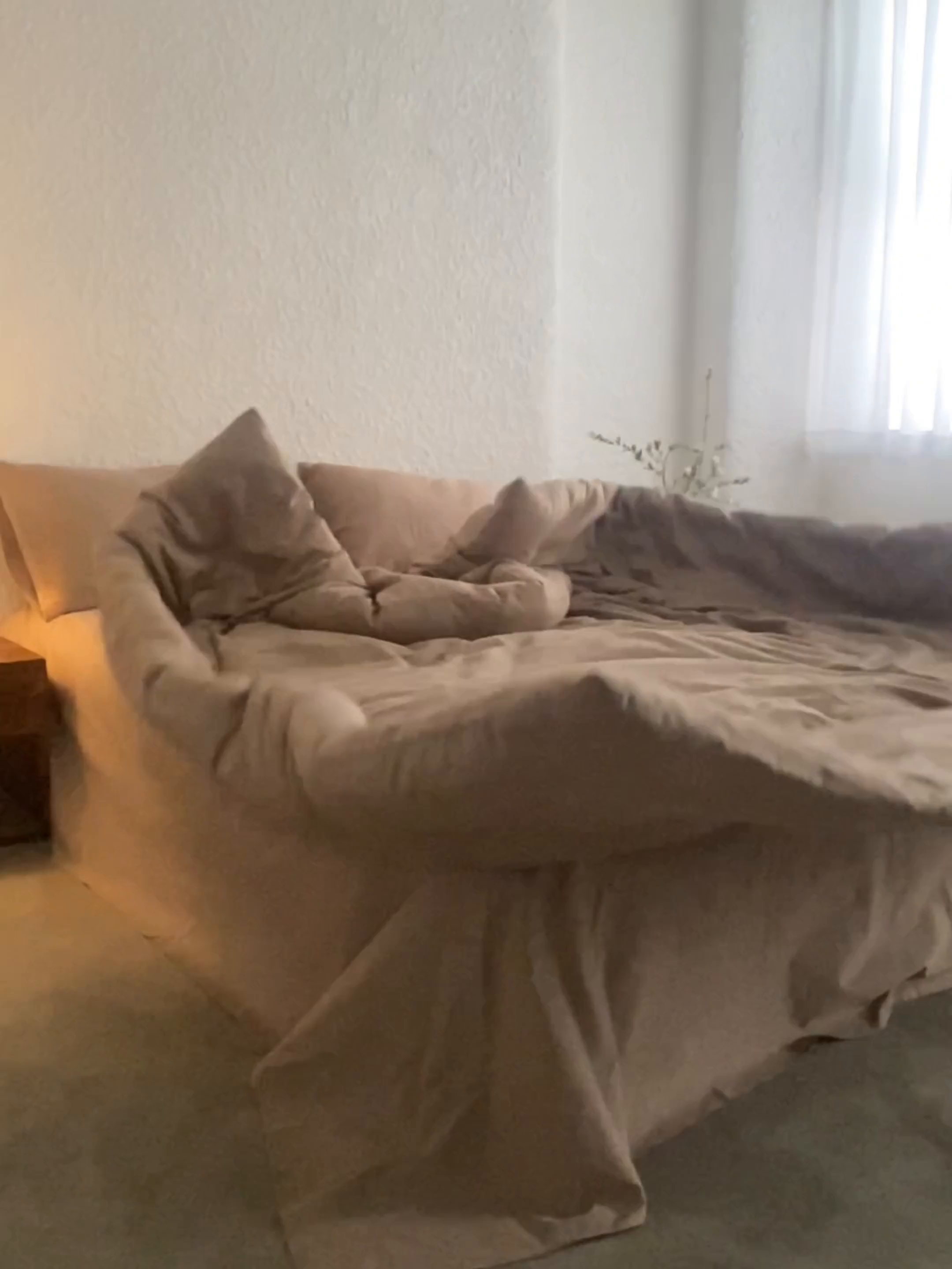 91家纺网 家纺一手货源 找家纺 AB家纺 2024新款全棉华夫格四件套 四叶草-咖