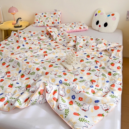 91家纺网 家纺一手货源 找家纺 （总）十九色 2024新款全棉13372 ins儿童夏被