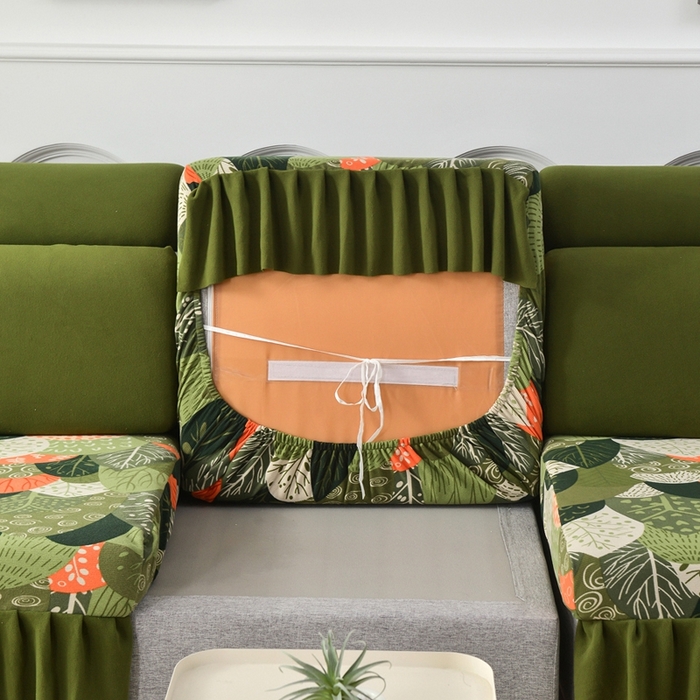 91家纺网 家纺一手货源 找家纺 千彤沙发垫 2024新款裙边款-高精密雪尼尔沙发垫 森林派对 -组合2