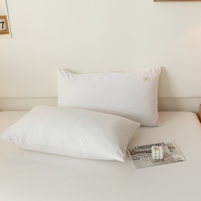 91家纺网 家纺一手货源 找家纺 AB家纺 2024新款A类40支水洗全棉床单三件套 米月白