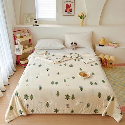 91家纺网 家纺一手货源 找家纺 （总）木堇家居 2024新款10%大豆纤维针织棉夏被