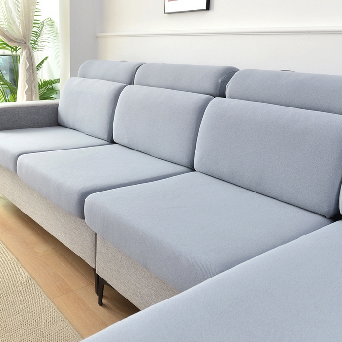 91家纺网 家纺一手货源 找家纺 千彤沙发垫 2024新款常规款-高精密雪尼尔系列沙发垫 纯色-浅灰