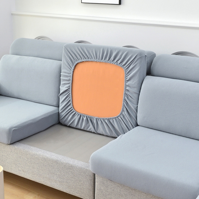 91家纺网 家纺一手货源 找家纺 千彤沙发垫 2024新款常规款-高精密雪尼尔系列沙发垫 纯色-浅灰