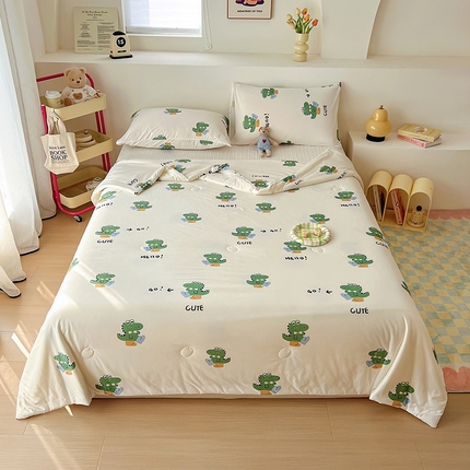 91家纺网 家纺一手货源 找家纺 （总）木堇家居 2024新款10%大豆纤维针织棉夏被