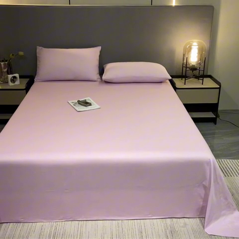 91家纺网 家纺一手货源 找家纺 莱登卡奴 2024新款A类全棉纯色单品床单 床单-优雅紫