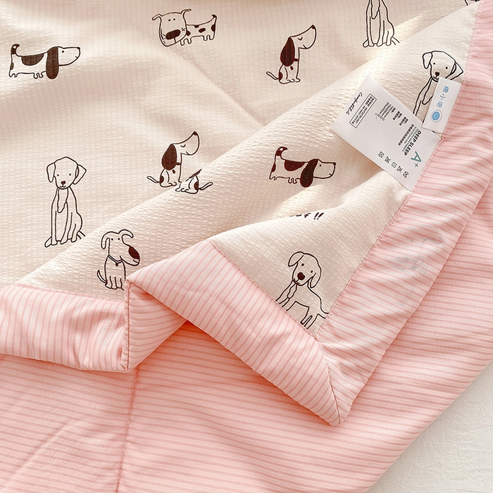 91家纺网 家纺一手货源 找家纺 金麦 2024新款A类有氧提花泡泡棉夏被 班尼狗