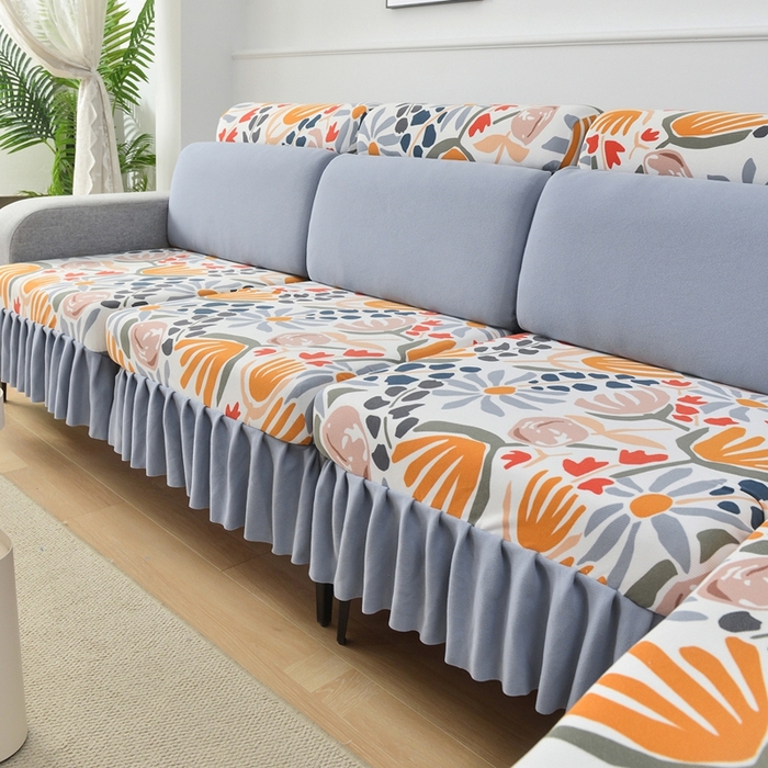 91家纺网 家纺一手货源 找家纺 千彤沙发垫 2024新款裙边款-高精密雪尼尔沙发垫 欢乐之旅-组合1