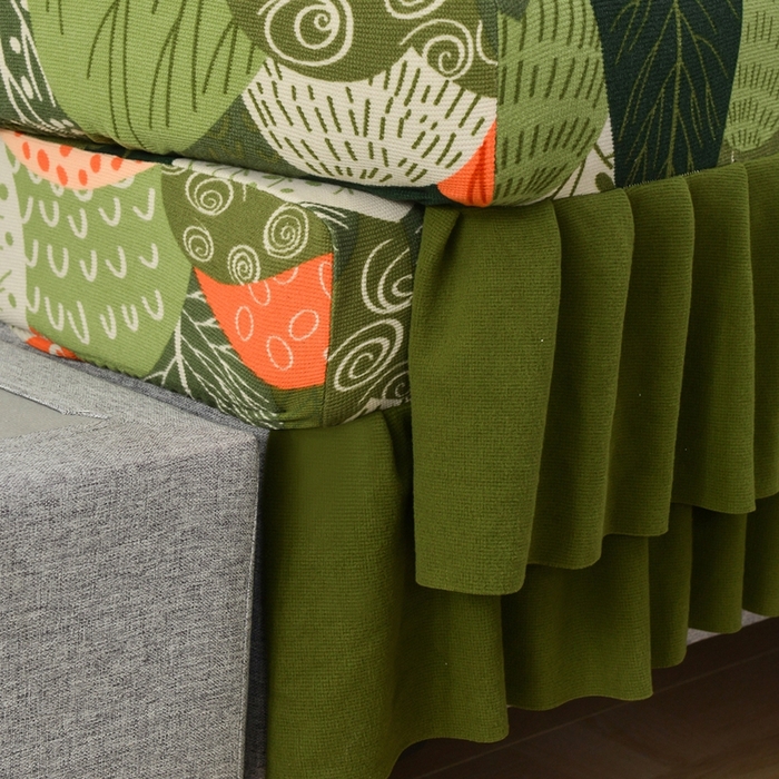 91家纺网 家纺一手货源 找家纺 千彤沙发垫 2024新款裙边款-高精密雪尼尔沙发垫 森林派对 -组合1