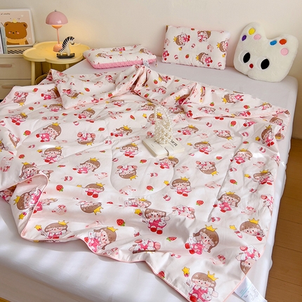 91家纺网 家纺一手货源 找家纺 （总）十九色 2024新款全棉13372 ins儿童夏被