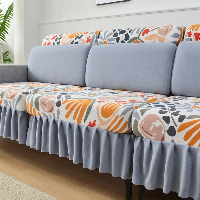 91家纺网 家纺一手货源 找家纺 千彤沙发垫 2024新款裙边款-高精密雪尼尔沙发垫 欢乐之旅-组合1