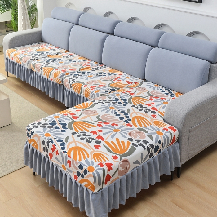 91家纺网 家纺一手货源 找家纺 千彤沙发垫 2024新款裙边款-高精密雪尼尔沙发垫 欢乐之旅-组合2