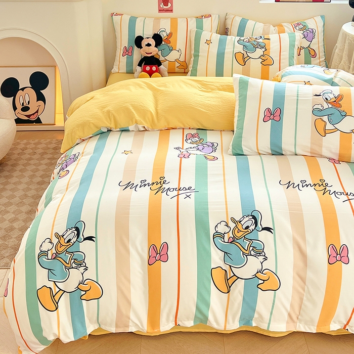 91家纺网 家纺一手货源 找家纺 卡斯诺 2025新款A类迪士尼水洗棉印花四件套 （下载包包含买家秀）快乐黛西