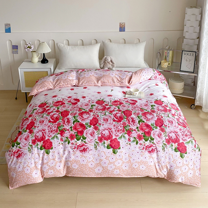 91家纺网 家纺一手货源 找家纺 梵巢家纺 芦荟棉被套，被罩化纤被套 梦想花园