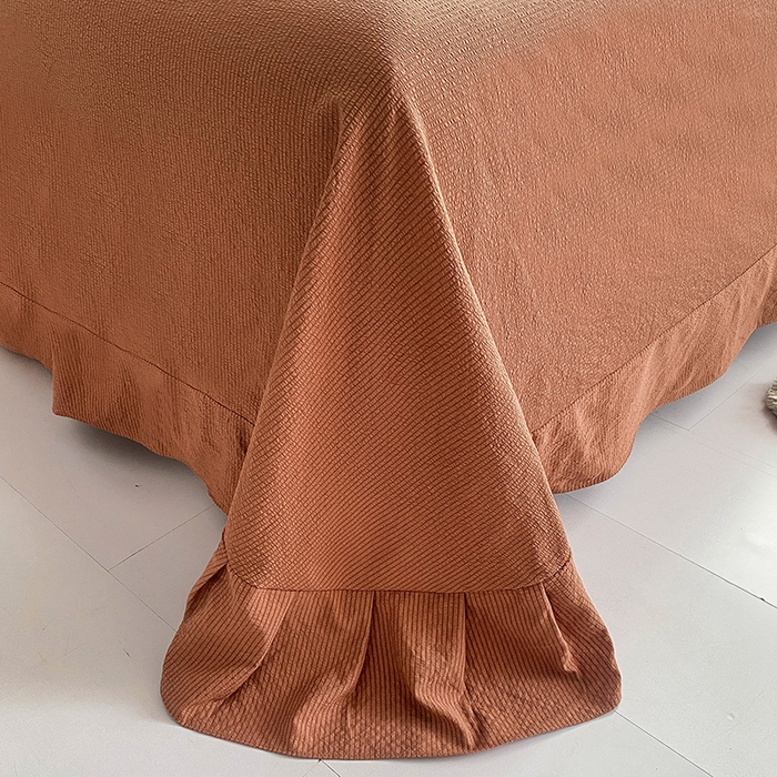 91家纺网 家纺一手货源 找家纺 寐时代 2024新款A类有氧提花水洗泡泡棉四件套 樱桃熊