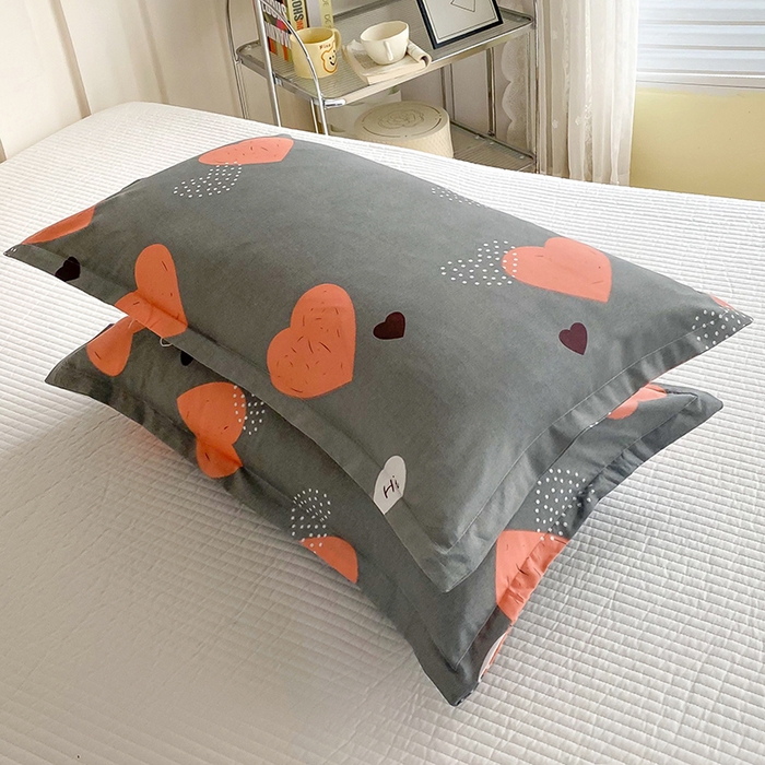 91家纺网 家纺一手货源 找家纺 梵巢 芦荟棉枕套磨毛化纤枕套48*74cm 心动时刻