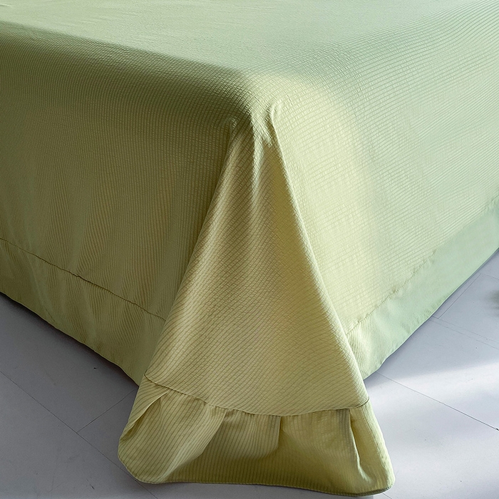 91家纺网 家纺一手货源 找家纺 寐时代 2024新款A类有氧提花水洗泡泡棉四件套 心动