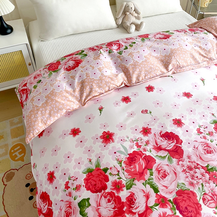 91家纺网 家纺一手货源 找家纺 梵巢家纺 芦荟棉被套，被罩化纤被套 梦想花园