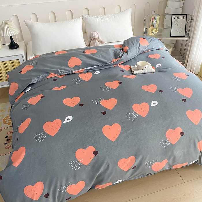 91家纺网 家纺一手货源 找家纺 梵巢家纺 芦荟棉被套，被罩化纤被套 心动时刻