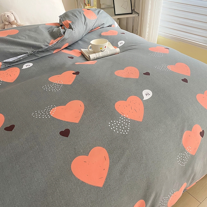 91家纺网 家纺一手货源 找家纺 梵巢家纺 芦荟棉被套，被罩化纤被套 心动时刻