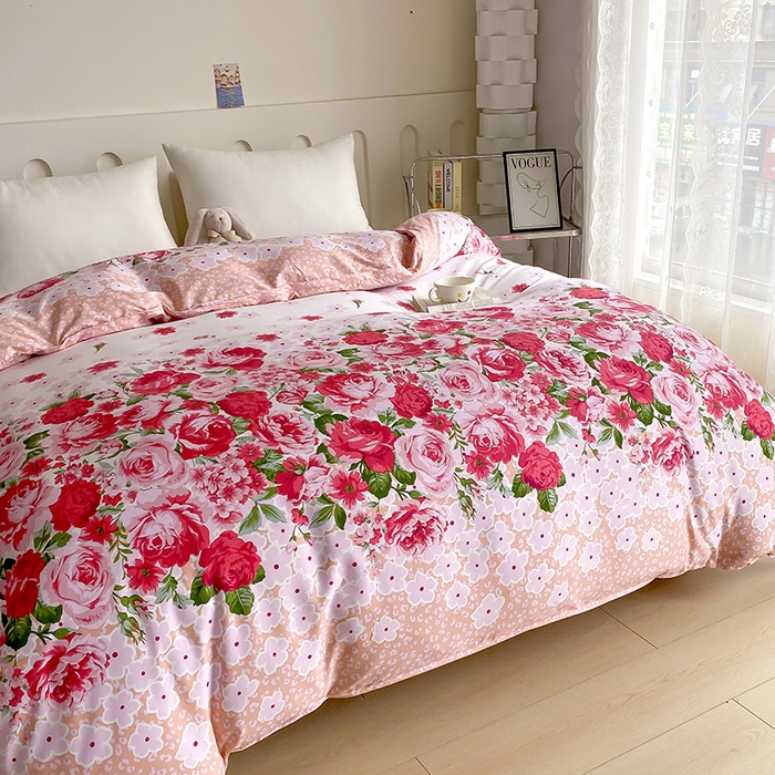 91家纺网 家纺一手货源 找家纺 梵巢家纺 芦荟棉被套，被罩化纤被套 梦想花园