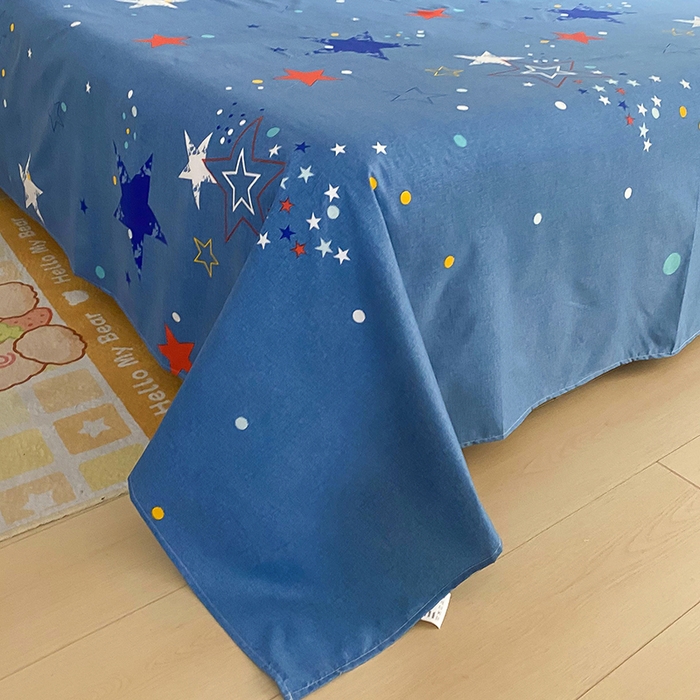 91家纺网 家纺一手货源 找家纺 梵巢家纺 2025新款加厚芦荟棉床单磨毛化纤床单 星空