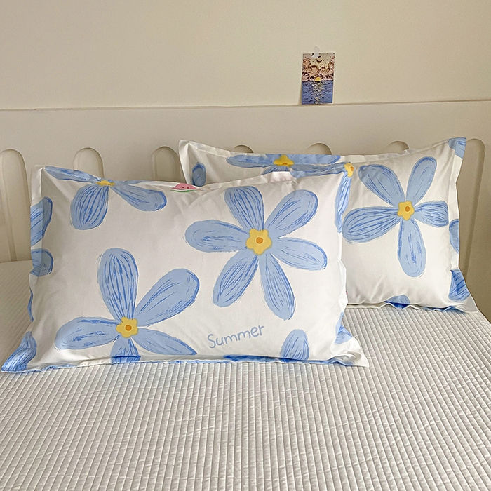 91家纺网 家纺一手货源 找家纺 梵巢 芦荟棉枕套磨毛化纤枕套48*74cm 浪漫花语