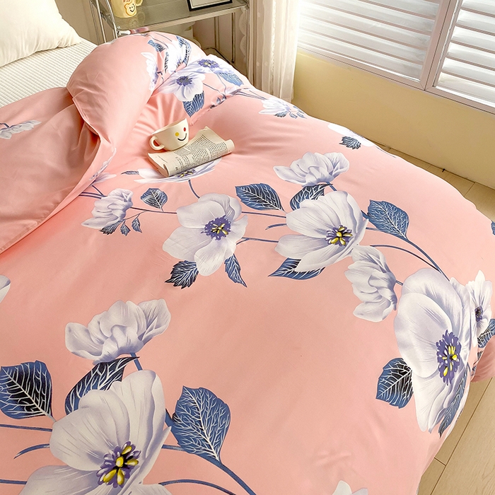 91家纺网 家纺一手货源 找家纺 梵巢家纺 芦荟棉被套，被罩化纤被套 花之韵红