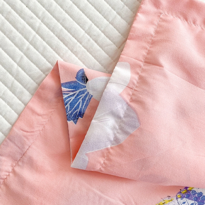 91家纺网 家纺一手货源 找家纺 梵巢 芦荟棉枕套磨毛化纤枕套48*74cm 花之韵红