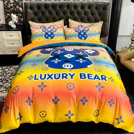 91家纺网 家纺一手货源 找家纺 （总）艺玲家纺 2024新款轻奢大版水洗真丝四件套 