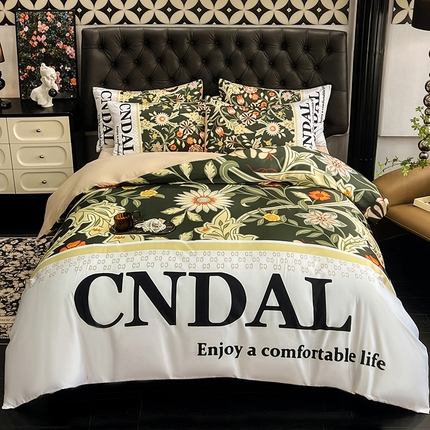 91家纺网 家纺一手货源 找家纺 （总）艺玲家纺 2024新款轻奢大版水洗真丝四件套 