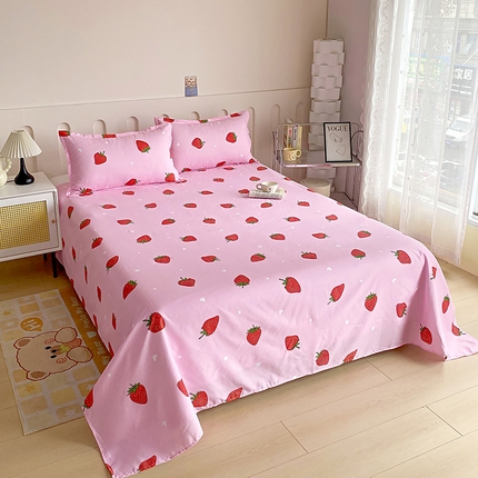 91家纺网 家纺一手货源 找家纺 （总）亿佳人 2025新款加厚芦荟棉床单磨毛化纤床单