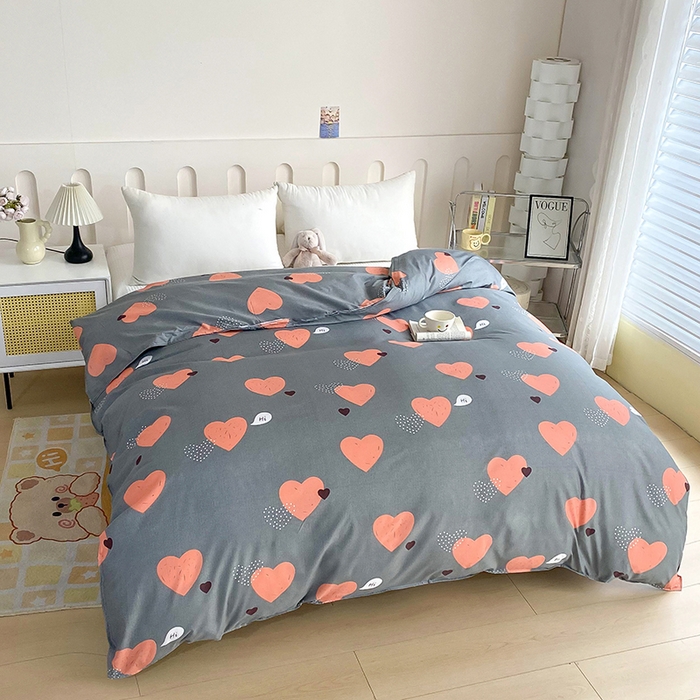 91家纺网 家纺一手货源 找家纺 梵巢家纺 芦荟棉被套，被罩化纤被套 心动时刻