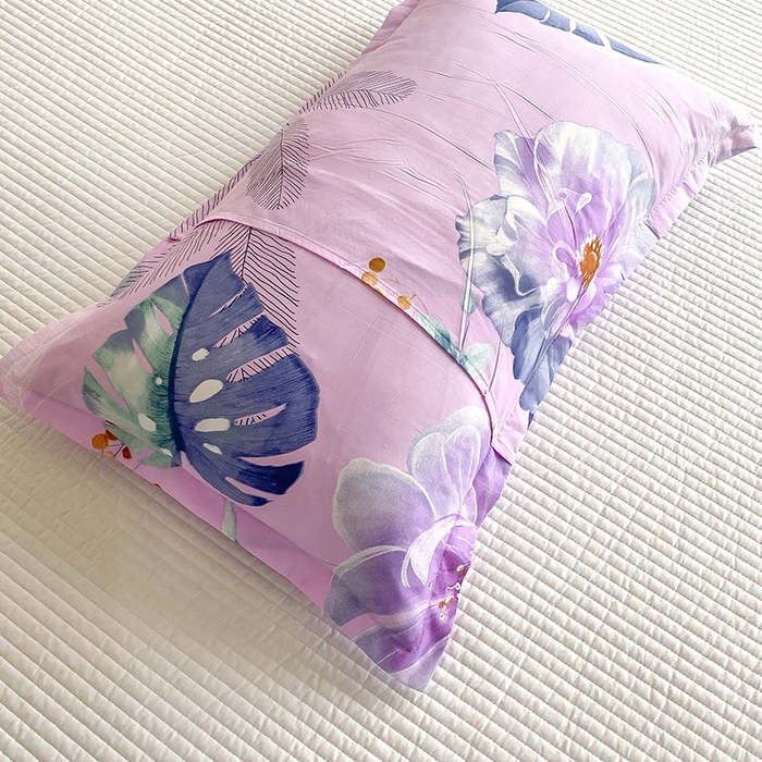 91家纺网 家纺一手货源 找家纺 梵巢 芦荟棉枕套磨毛化纤枕套48*74cm 叶语