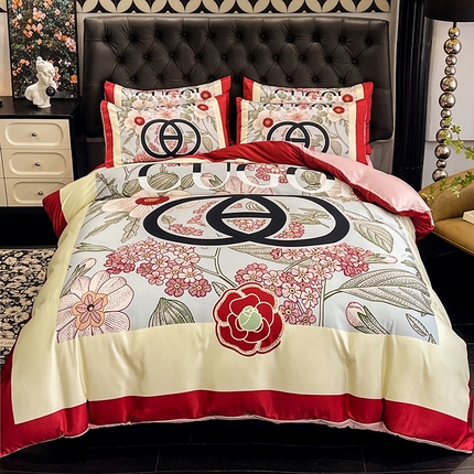 91家纺网 家纺一手货源 找家纺 （总）艺玲家纺 2024新款轻奢大版水洗真丝四件套 