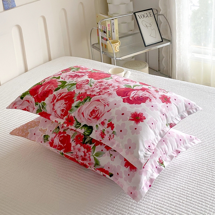 91家纺网 家纺一手货源 找家纺 梵巢 芦荟棉枕套磨毛化纤枕套48*74cm 梦想花园