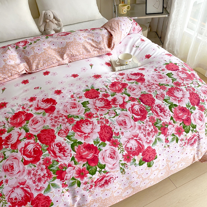 91家纺网 家纺一手货源 找家纺 梵巢家纺 芦荟棉被套，被罩化纤被套 梦想花园