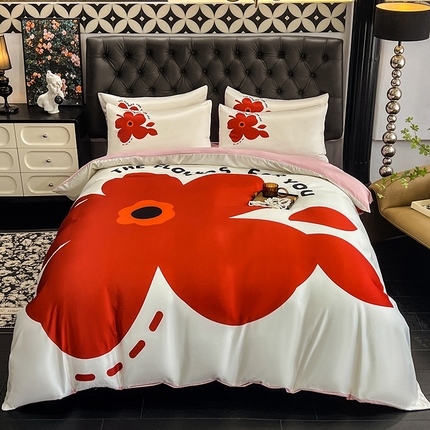 91家纺网 家纺一手货源 找家纺 （总）艺玲家纺 2024新款轻奢大版水洗真丝四件套 