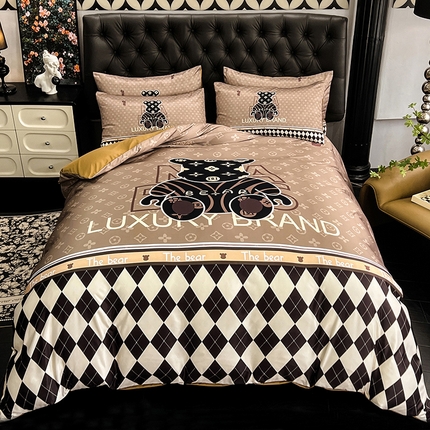 91家纺网 家纺一手货源 找家纺 （总）艺玲家纺 2024新款轻奢大版水洗真丝四件套 