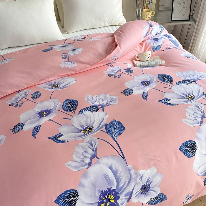 91家纺网 家纺一手货源 找家纺 梵巢家纺 芦荟棉被套，被罩化纤被套 花之韵红