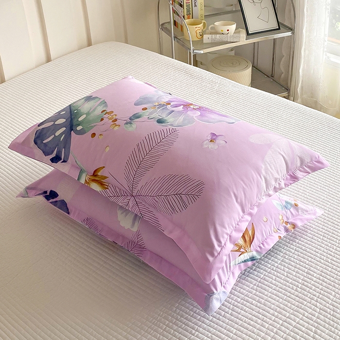 91家纺网 家纺一手货源 找家纺 梵巢 芦荟棉枕套磨毛化纤枕套48*74cm 叶语