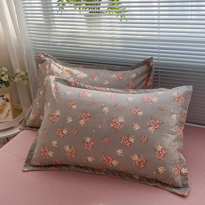 91家纺网 家纺一手货源 找家纺 寐时代 2024新款A类有氧提花水洗泡泡棉四件套 暗香