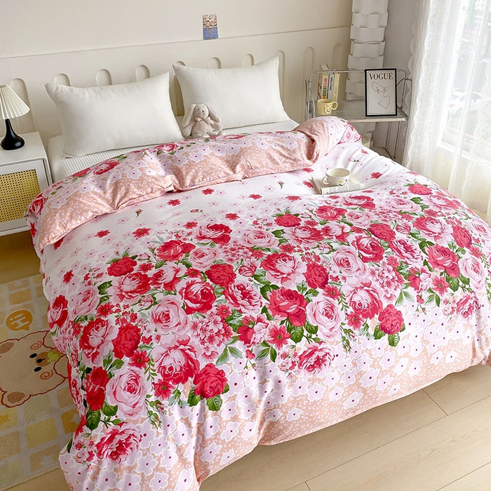 91家纺网 家纺一手货源 找家纺 梵巢家纺 芦荟棉被套，被罩化纤被套 梦想花园